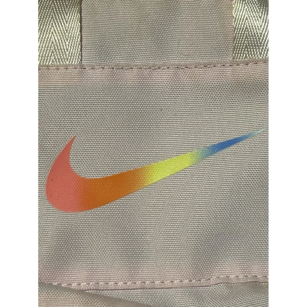 Nike Pink and Colorful Logo Multi Zip JDI Fuel Pack Lunch Bag